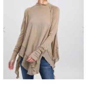 Free People Star Light Tee Linen (H) Blend Top Size S